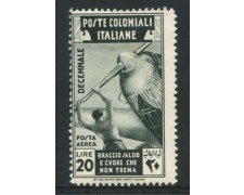 1933 - LOTTO/12615 - COLONIE EMISSIONI GEN. -  P/A  20 LIRE MARCIA SU ROMA - LING.