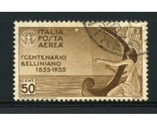 1935 - LOTTO/12822 - REGNO - 50c. POSTA AEREA VINCENZO BELLINI - USATO