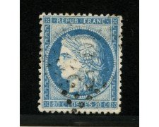 1870 - LOTTO/12900 - FRANCIA - 20c. AZZURRO CERERE - USATO