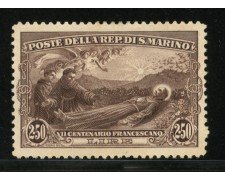 1927 - LOTTO/12974 - SAN MARINO - 2,50 LIRE SAN FRANCESCO - LING.
