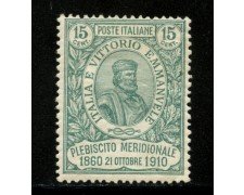 1910 - LOTTO/12998 - REGNO - 15+5c. GARIBALDI PLEBISCITI MERIDIONALI - LING.