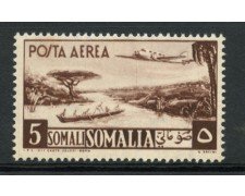 1950/51 - LOTTO/13093 - SOMALIA AFIS - 5s. BRUNO ROSSO POSTA AEREA - LING.