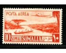 1950/51 - LOTTO/23094 - SOMALIA AFIS - 10 s. ARANCIO POSTA AEREA - LING.