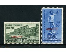 1950 - LOTTO/13240 - TRIESTE A - UNESCO 2v. - NUOVI