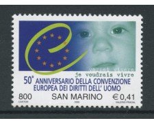 2000 - LOTTO/13477 - SAN MARINO - DIRITTI UOMO 1V.
