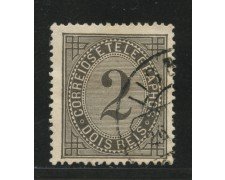 1882/87 - LOTTO/13943 - PORTOGALLO - 2r. NERO - USATO