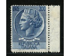 1957 - LOTTO/13965A - REPUBBLICA - 200 L. SIRACUSANA - NUOVO