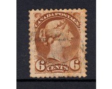 1870/93 - LOTTO/14090 - CANADA - 6c. BRUNO REGINA VITTORIA - USATO