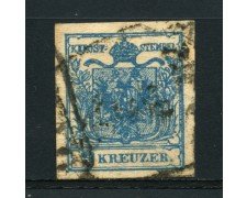 1850 - LOTTO/14101 - AUSTRIA - 9 Kr. AZZURRO - USATO
