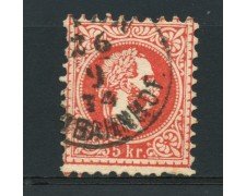 1867 - LOTTO/14149 - AUSTRIA - 5 Kr. ROSSO - USATO