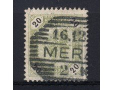 1891 - LOTTO/14211 - AUSTRIA - 20 Kr. OLIVA DENT.12 - USATO