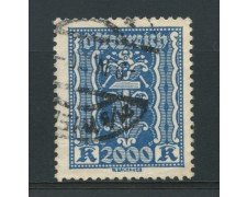 1923/24 - LOTTO/14251 - AUSTRIA - 2000 Kr. AZZURRO - USATO