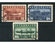 1937 - LOTTO/14280 - AUSTRIA - NAVIGAZIONE A VAPORE  3v. - USATI