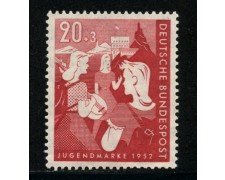 1952 - LOTTO/14485 - GERMANIA FEDERALE - 20+3p. OPERE GIOVENTU' - LING.