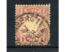 BAVIERA - 1911 - LOTTO/14619A - 1 M. MALVA - USATO