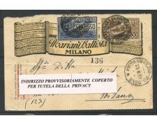 23/6/1931 - LOTTO/14644 - REGNO - MESS. VENEZIA-BOLOGNA - CARTOLINA COMMERCIALE ESPRESSO