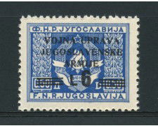 1947 - LOTTO/14716 - AMMINISTR. MILITARE  JUGOSLAVA- 6,00 SU 0,50 - NUOVO