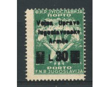 1947 - LOTTO/14728 - AMMINISTR. MILITARE  JUGOSLAVA- SEGNATASSE 35L. su 1d. - NUOVO