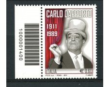 2011 - LOTTO/14808CB - REPUBBLICA - CARLO DAPPORTO - CODICE A BARRE