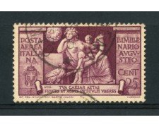 1937 - LOTTO/14840 - REGNO - POSTA AEREA 25c. BIMILLENARIO AUGUSTO - USATO