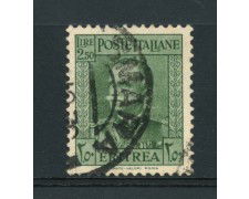 1931 - LOTTO/14989 - ERITREA - 2,50 LIRE VERDE VITTORIO EMANUELE III° - USATO