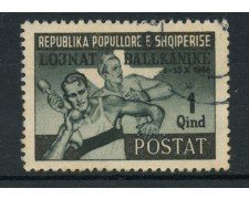 1947 - LOTTO/15086 - ALBANIA - 1 q. GIOCHI BALCANICI - USATO