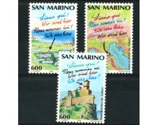 1990 - SAN MARINO - ANNO EUROPEO DEL TURISMO - 3 v. - NUOVI - LOTTO/15293