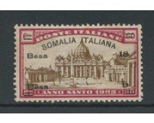 1925 - LOTTO/16045 - SOMALIA - 18b.+9b. ANNO SANTO - LING.