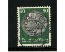 1932/33 - LOTTO/16171 - GERMANIA - 50p. VERDE E NERO HINDENBURG - USATO