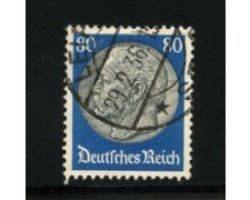 1932/33 - LOTTO/16173 - GERMANIA - 80p. VERDE  NERO HINDENBURG - USATO