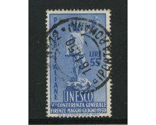 1950 - LOTTO/16282A - REPUBBLICA - 55 LIRE  UNESCO - USATO