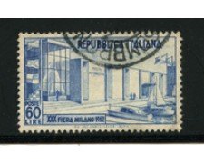 1952 - LOTTO/16283 - REPUBBLICA - 60 LIRE FIERA MILANO - USATO