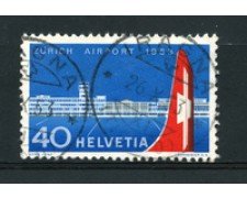 1953 - LOTTO/16317 - SVIZZERA - 40 CENT. AEROPORTO ZURIGO - USATO