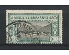1923 - LOTTO/16349 - REGNO - 15 cent. A. MANZONI - USATO
