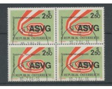 1981 - LOTTO/16423QU - AUSTRIA - ASSICURAZIONI - QUARTINA USATA