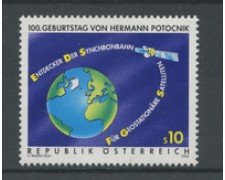 1992 - LOTTO/16447 - AUSTRIA - 10s. ASTRONAUTICA - USATO
