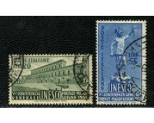 1950 - LOTTO/16541 - REPUBBLICA - UNESCO 2v. - USATI