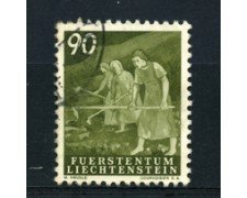 1951 - LOTTO/16652 - LIECHTENSTEIN - 90r. VITA CONTADINA - USATO