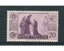 1931 - LOTTO/16982 - REGNO -  20 CENT. S.ANTONIO - NUOVO