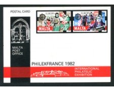 1982 - LOTTO/17125 - MALTA - EUROPA PHILEXFRANCE CARTOLINA - NUOVA