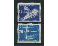 1950 - LOTTO/17521 - GERMANIA DDR - SPORT INVERNALI 2v. - NUOVI