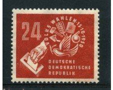 1950 - LOTTO/17522 - GERMANIA DDR - 24p.  ELEZIONI - NUOVO