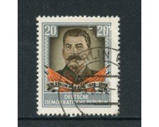 1954 - LOTTO/17526 - GERMANIA DDR - ANNIVERSARIO DI STALIN - USATO