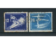 1950 - LOTTO/17646 - GERMANIA DDR - SPORT INVERNALI 2v. -  USATI