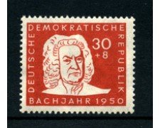 1950 - LOTTO/17652 -  GERMANIA DDR - 30+8p. J.SEBASTIAN BACH - NUOVO