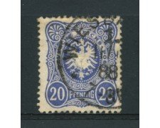 1880 - LOTTO/17672 - GERMANIA IMPERO - 20  PFENNIG AZZURRO - USATO