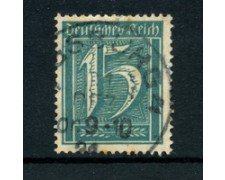 1921 - LOTTO/17745 - GERMANIA REICH - 15p. AZZURRO VERDE - USATO