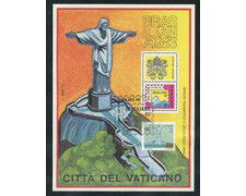 1983  CITTA DEL VATICANO - LOTTO/1775 - BRASILIANA 83 - FOGLIETTO ERINNOFILO USATO