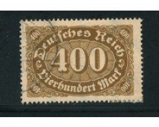1922 - LOTTO/17792 - GERMANIA REICH - 400m. BRUNO - USATO