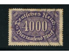 1922 - LOTTO/17797 - GERMANIA REICH - 4000m. VIOLETTO - USATO
